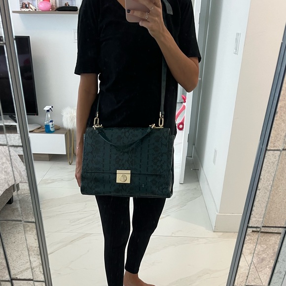 Versace bag - python dark green -authentic - Picture 10 of 11